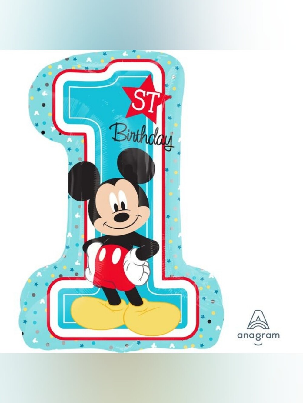 AnagramSuperShape Mickey 1st Birthday Balloon
